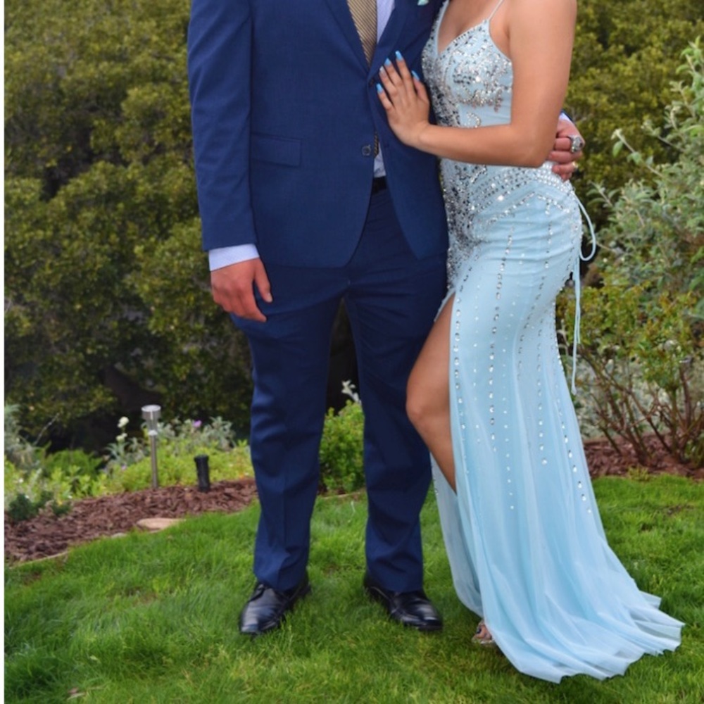 Blue prom dress